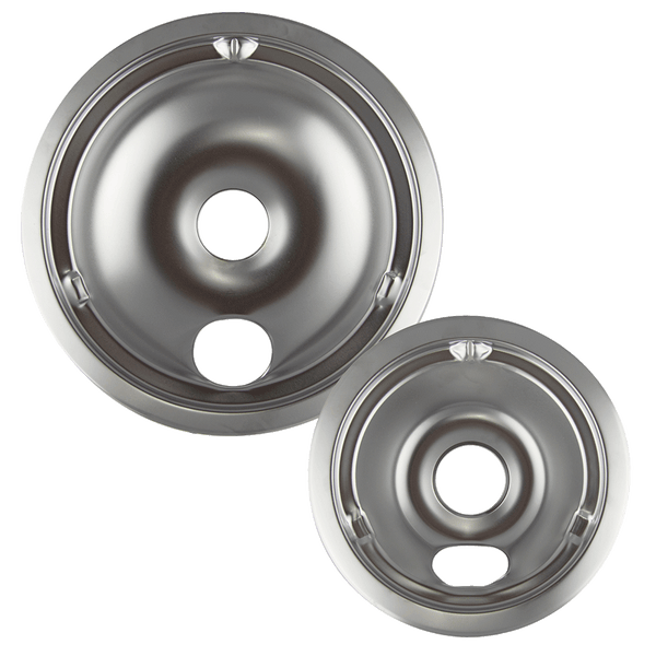 179802XCD5 Style C 2 Pack Heavy Duty Chrome Drip Bowls Range Kleen