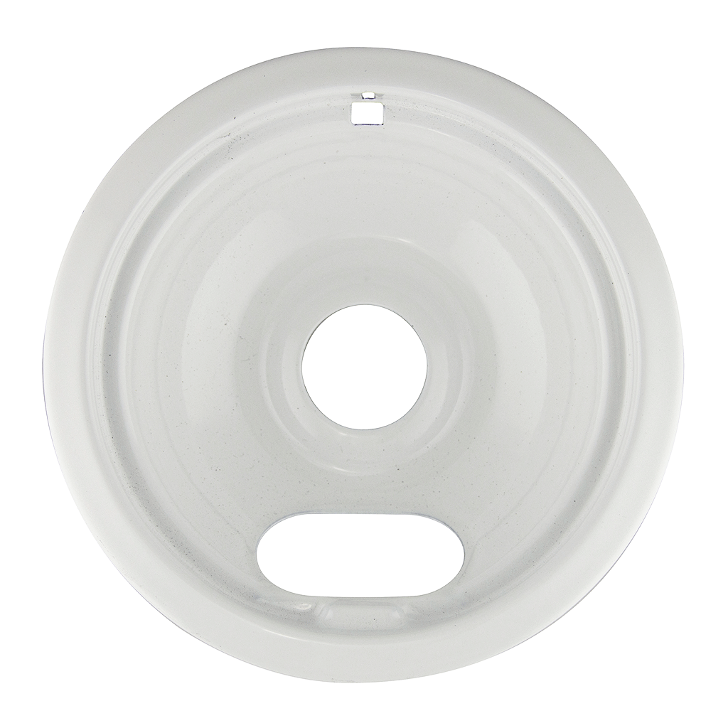 P101W Style A Small Heavy Duty White Porcelain Drip Bowl Range Kleen