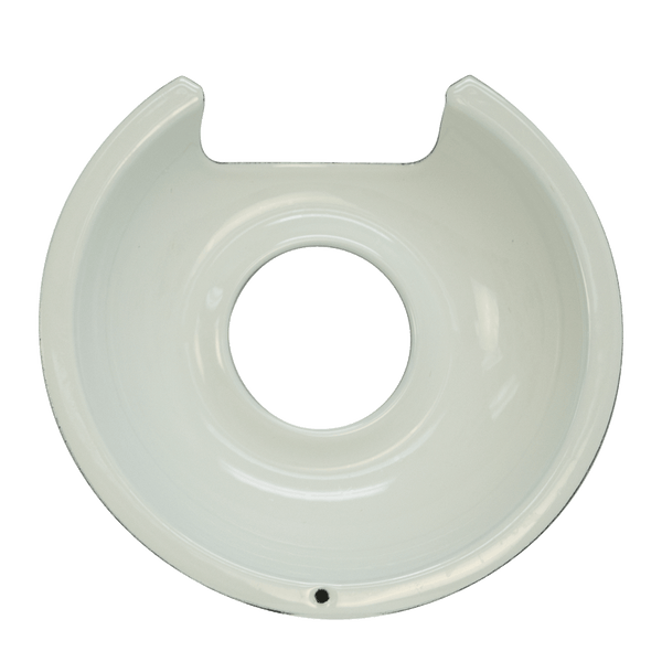 P105W Style D Small Heavy Duty White Porcelain Drip Pan Range Kleen