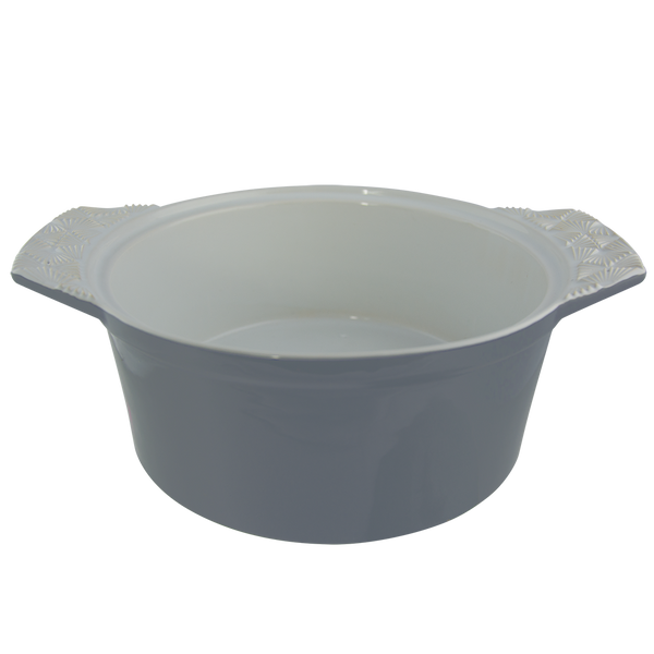 TE120G 2 Quart Stoneware Round Casserole with Lid by Taste of Home RangeKleen