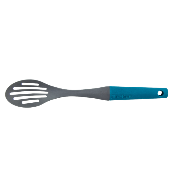 TG554A Nylon Slotted Spoon in Sea Green and Charcoal Gray by Taste of Home