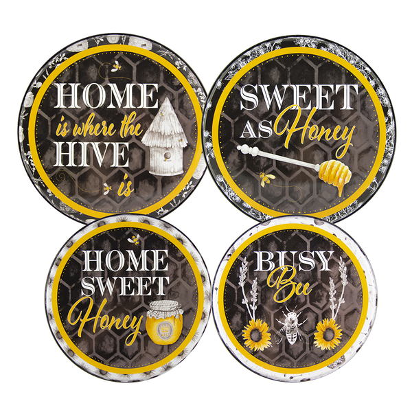 5113 4 Pack Round BEEautiful Licensed Design Burner Covers by Janice Gaynor