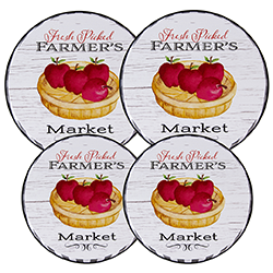 5118 4 Pack Round Farmers Market Burner Covers  by Andi Metz courtesy of SunDance Graphics