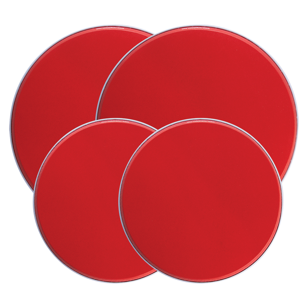 5135 4-Pack Round Solid Red Burner Cover Set