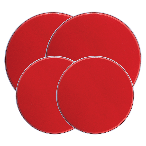 5135 4-Pack Round Solid Red Burner Cover Set