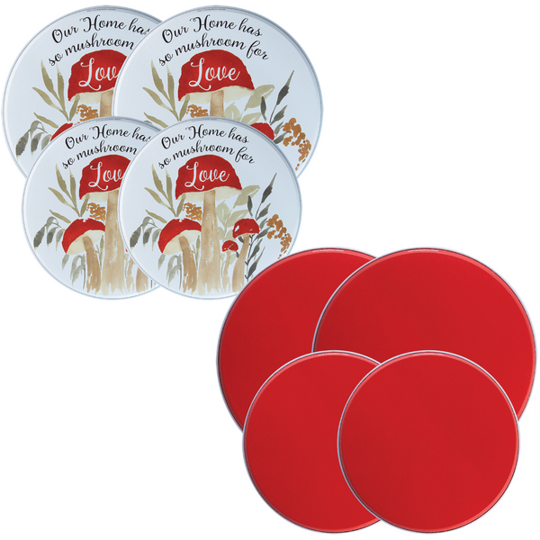 513537 8-Pack Mix and Match Mushroom Love and Red Burner Kover Set