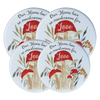 Mushroom burner covers with text "our home has so mushroom for love" 