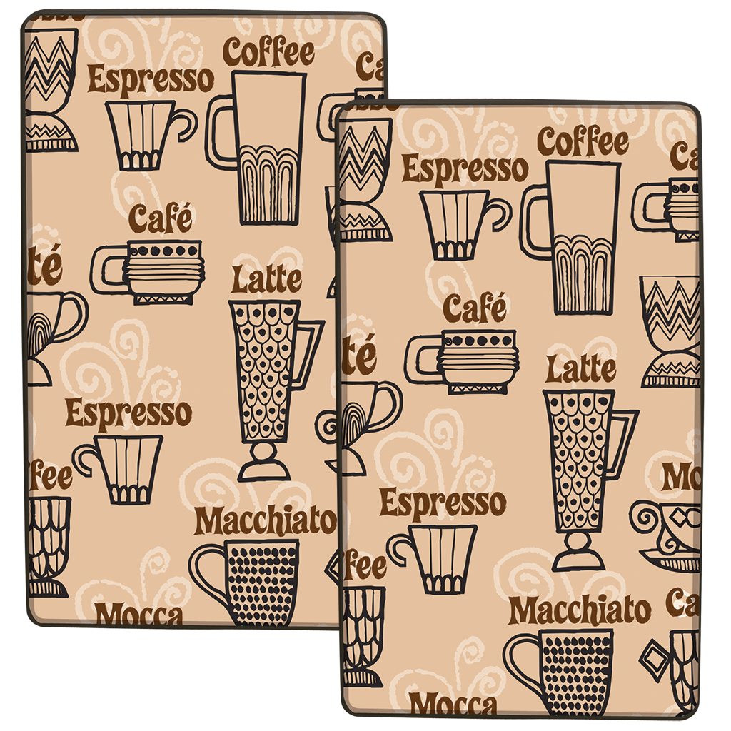 5533 2 Pack Rectangle Burner Covers Coffee Time by Luis Fitch