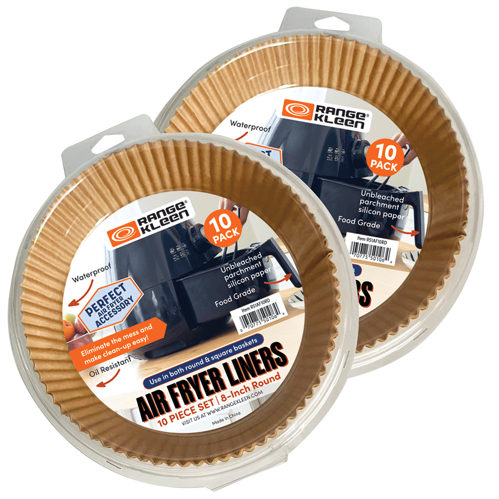 R51AF1ORDX2 8 Inch Round Unbleached Disposable Parchment Air Fry Liner 20 Pack