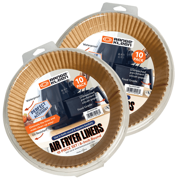 R51AF1ORDX2 8 Inch Round Unbleached Disposable Parchment Air Fry Liner 20 Pack