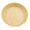 R51AF10RDX3 8 Inch Round Unbleached Disposable Parchment Air Fry Liner 30 Pack