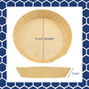R51AF10RDX3 8 Inch Round Unbleached Disposable Parchment Air Fry Liner 30 Pack