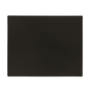 Black counter mat on plain background