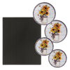 SM1720BL5136 5 Piece Set: 17 x 20-Inch Black Matte Counter Mat and 4-Pack Garden Harvest Burner Covers