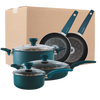 TC198AR 8 Piece NonStick Aluminum Cookware Set by Taste of Home - BROWN BOX