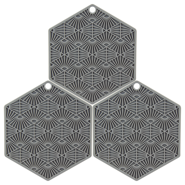TD112GX3 3-Pack Silicone 3 in 1 Tool in Ash Gray by Taste of Home