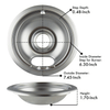 12782XCD5 Style A 2 Pack Heavy Duty Chrome Drip Bowls Range Kleen