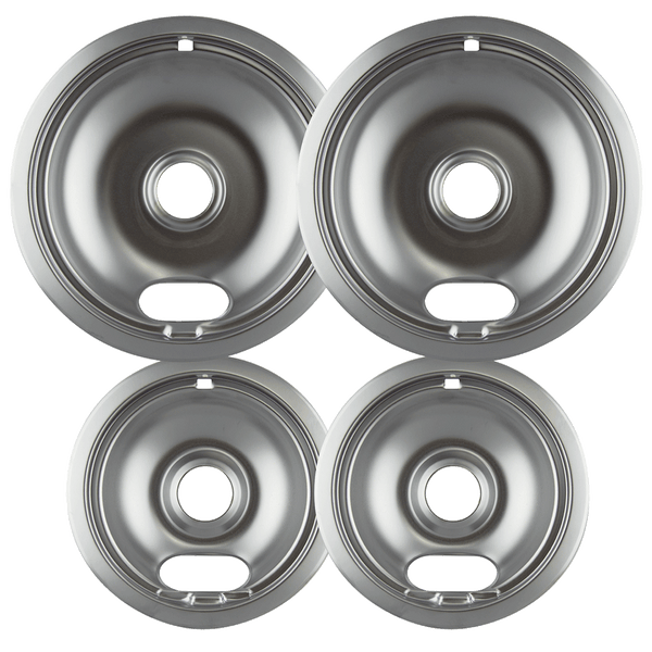 10124XN Style A 4 Pack Heavy Duty Chrome Drip Bowls by Range Kleen
