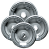 Photo of a 10124XZ - Style A 4 Pack Heavy Duty Chrome Drip Bowls - 3 Small/1 Large