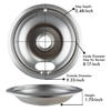 12782XCD5 Style A 2 Pack Heavy Duty Chrome Drip Bowls Range Kleen