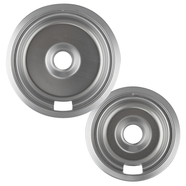 10910A2X Style F 2 Pack Heavy Duty Chrome Drip Bowls Range Kleen