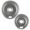 10910A2X Style F 2 Pack Heavy Duty Chrome Drip Bowls Range Kleen