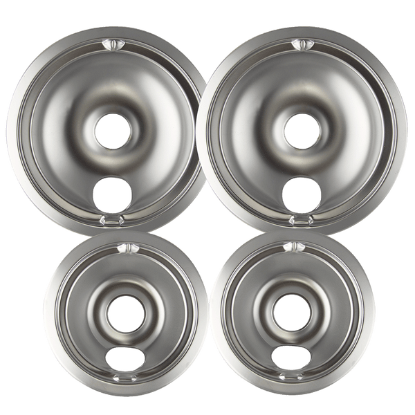 119204XN Style B 4 Pack Heavy Duty Chrome Drip Bowls Range Kleen