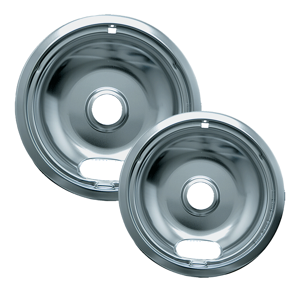 12562X Style A 2 Pack Chrome Plated Drip Bowls Range Kleen