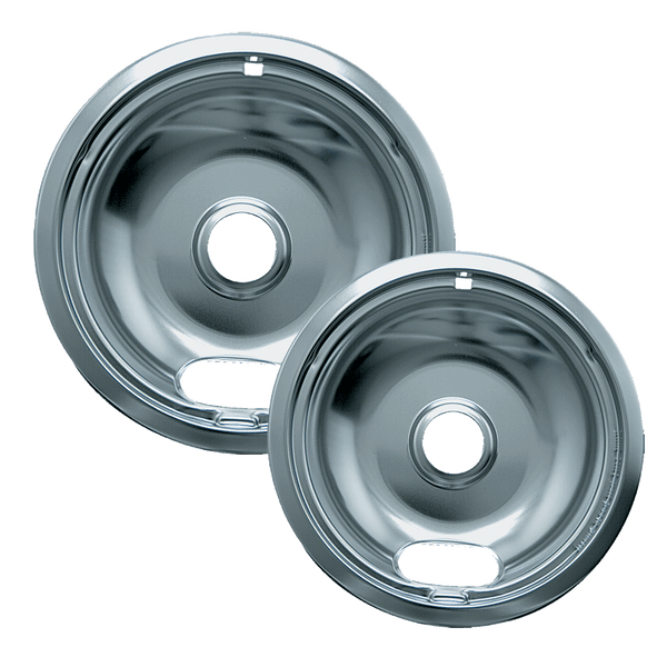 12562X Style A 2 Pack Chrome Plated Drip Bowls Range Kleen