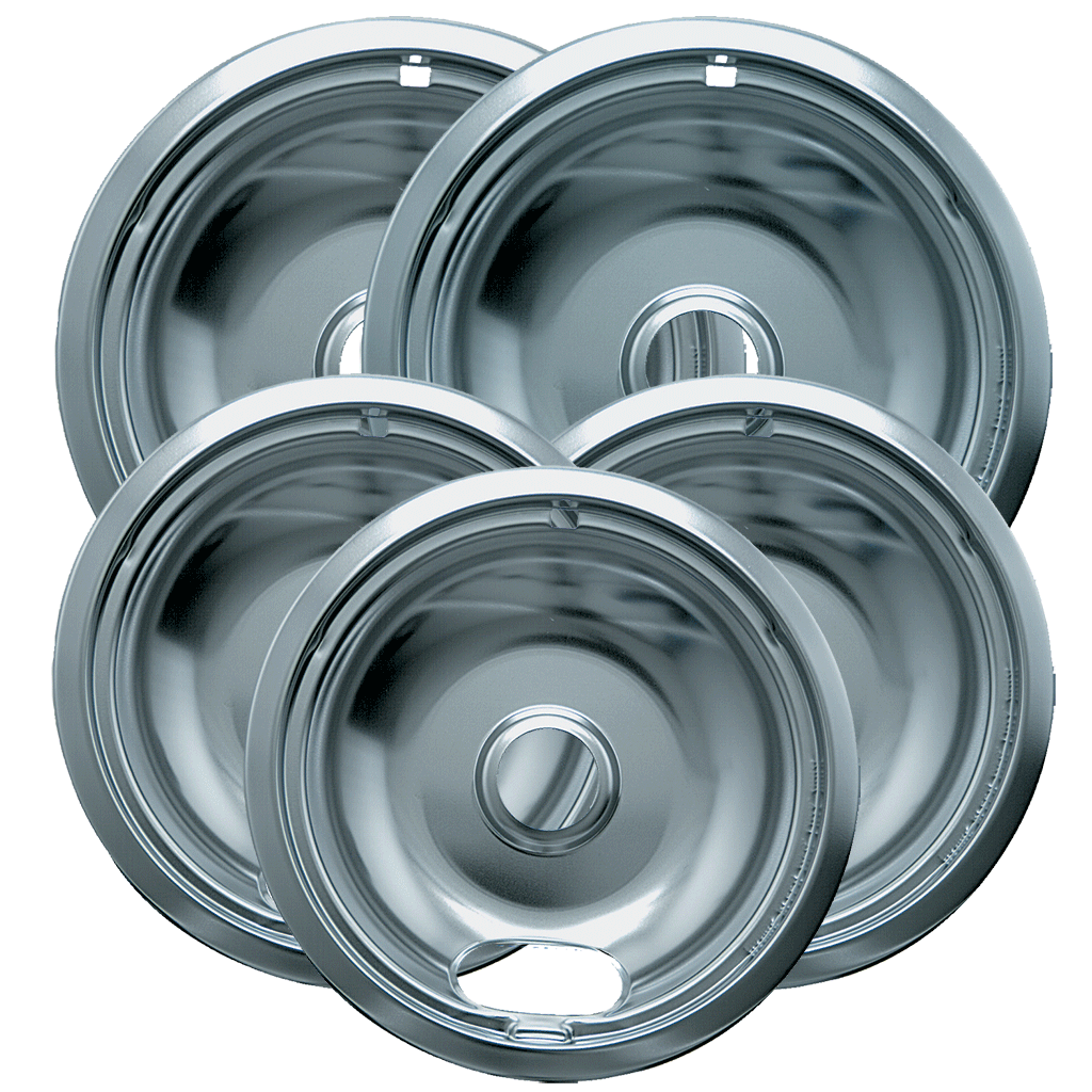 12565X Style A 5-Pack Economy Plated Drip Bowls Range Kleen