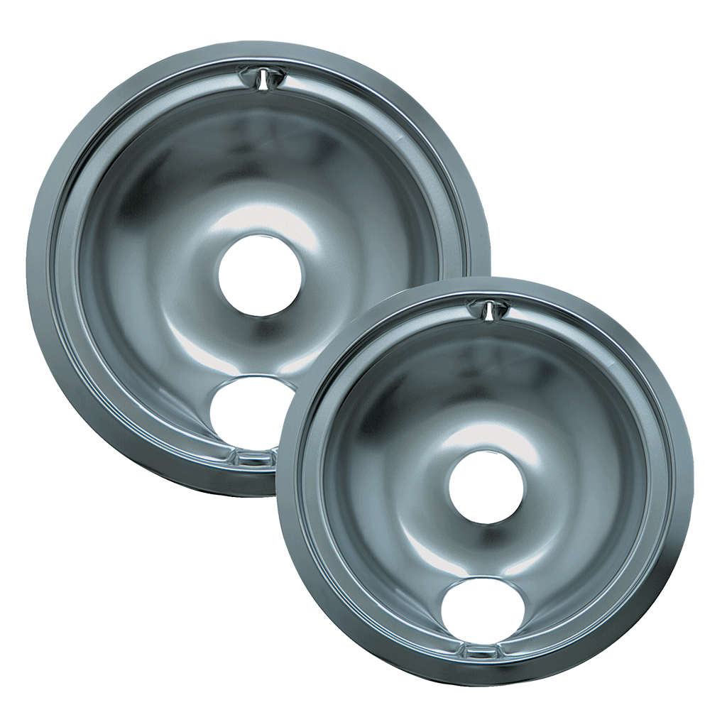16672X Style B 2-Pack Economy Plated Drip Bowls Range Kleen