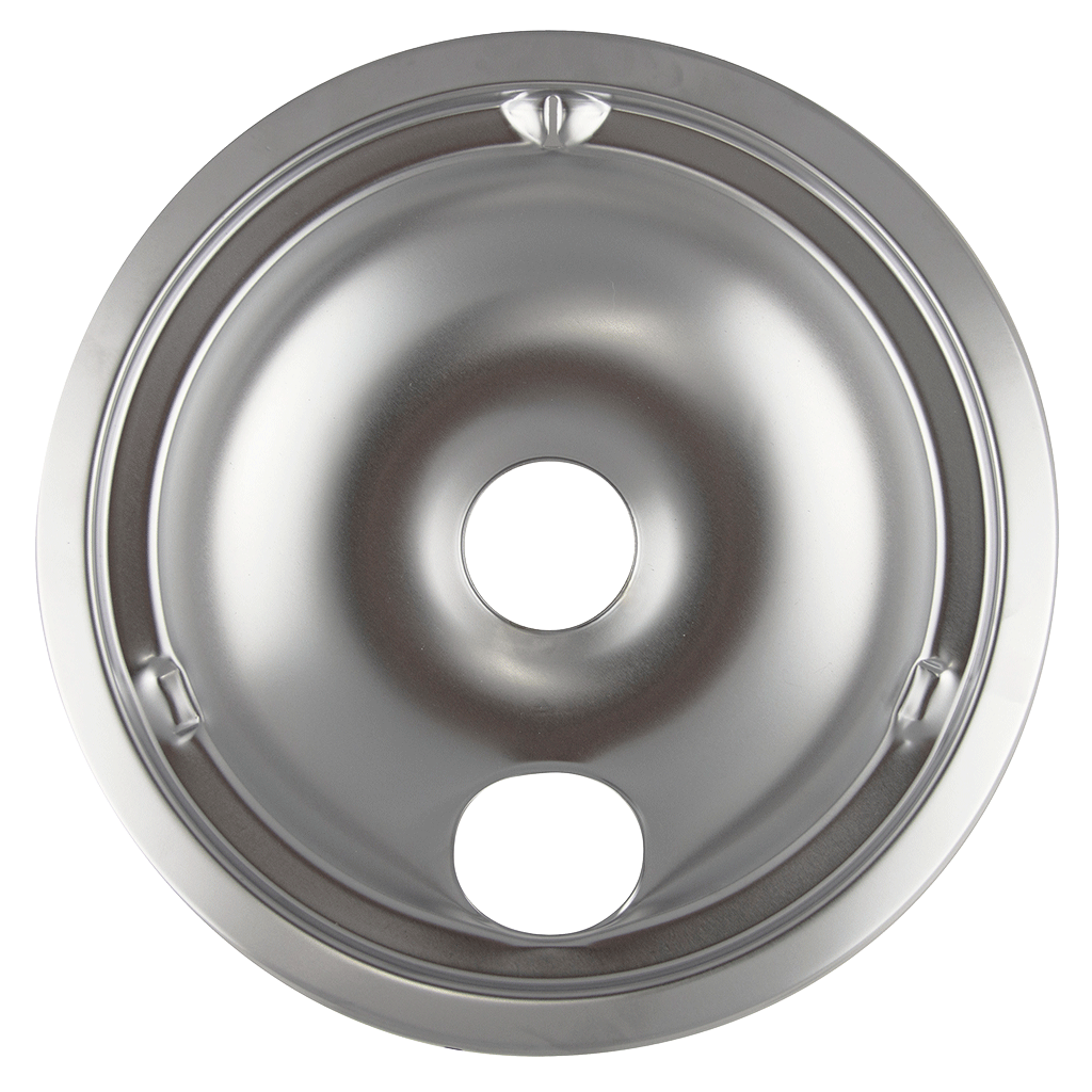 180A Style C Large Heavy Duty Chrome Drip Bowl with Step Down Range Kleen