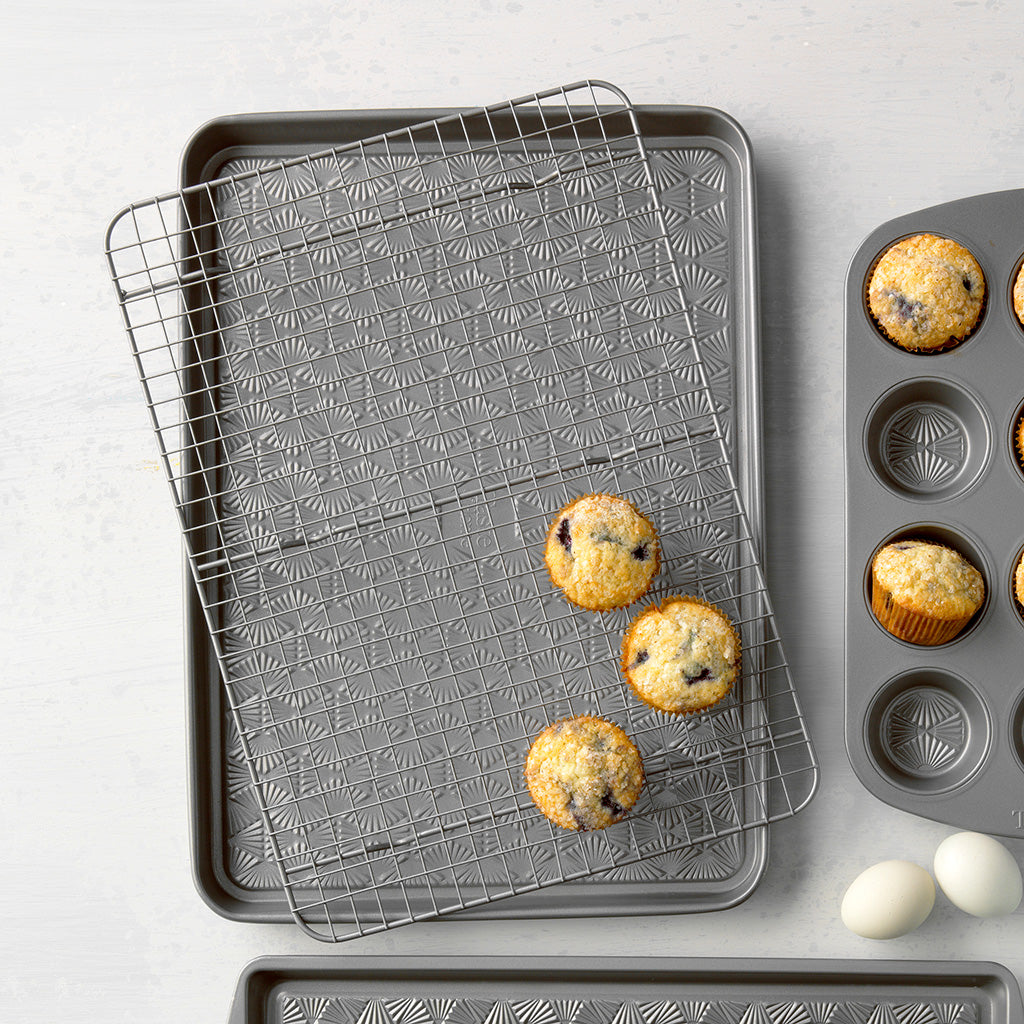 cooling rack and baking sheet lifestyle