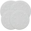 5057 Ivy Embossed White 4 Pack Round Burner Cover Set Licensed Designs by Joanne Fink-Zenspirations
