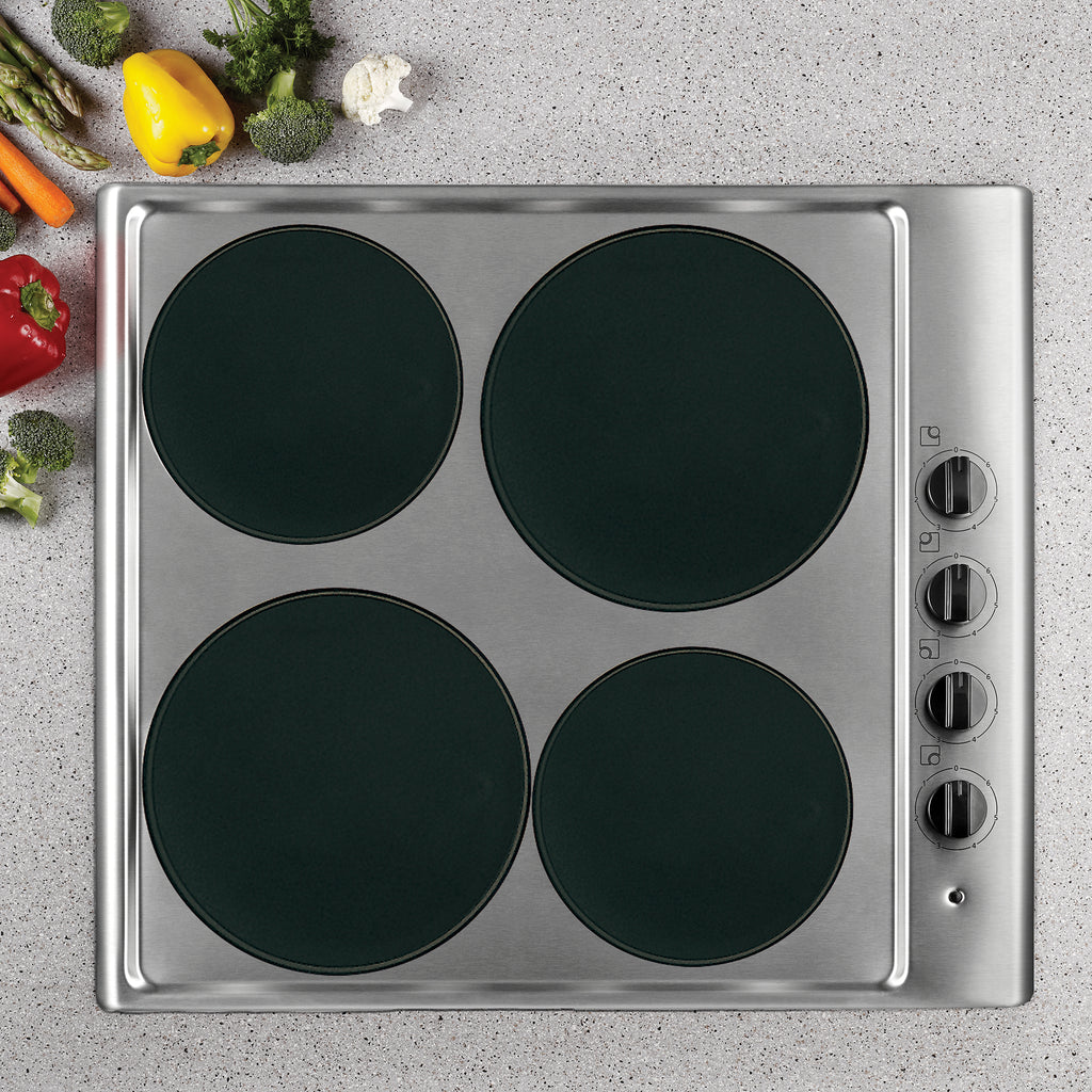 505  4 Pack Round Black Burner Cover Set Range Kleen