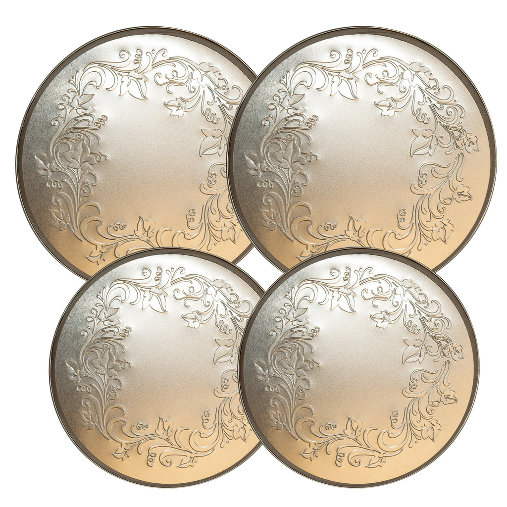 5099 Ivy Embossed Copper 4 Pack Round Burner Cover Set Licensed designs by Joanne Fink-Zenspirations
