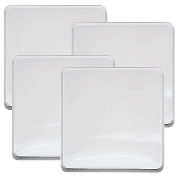 563  4 Pack White Square Burner Cover Set Range Kleen