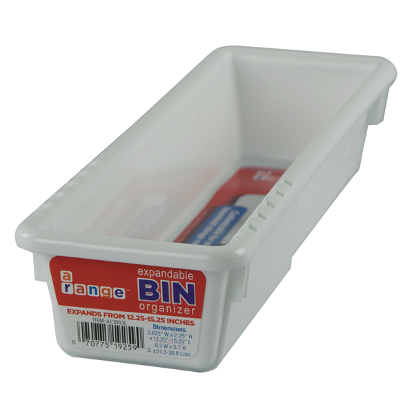 A13053L Expandable Bin Organizer 3 x 12-15 Inches Range Kleen