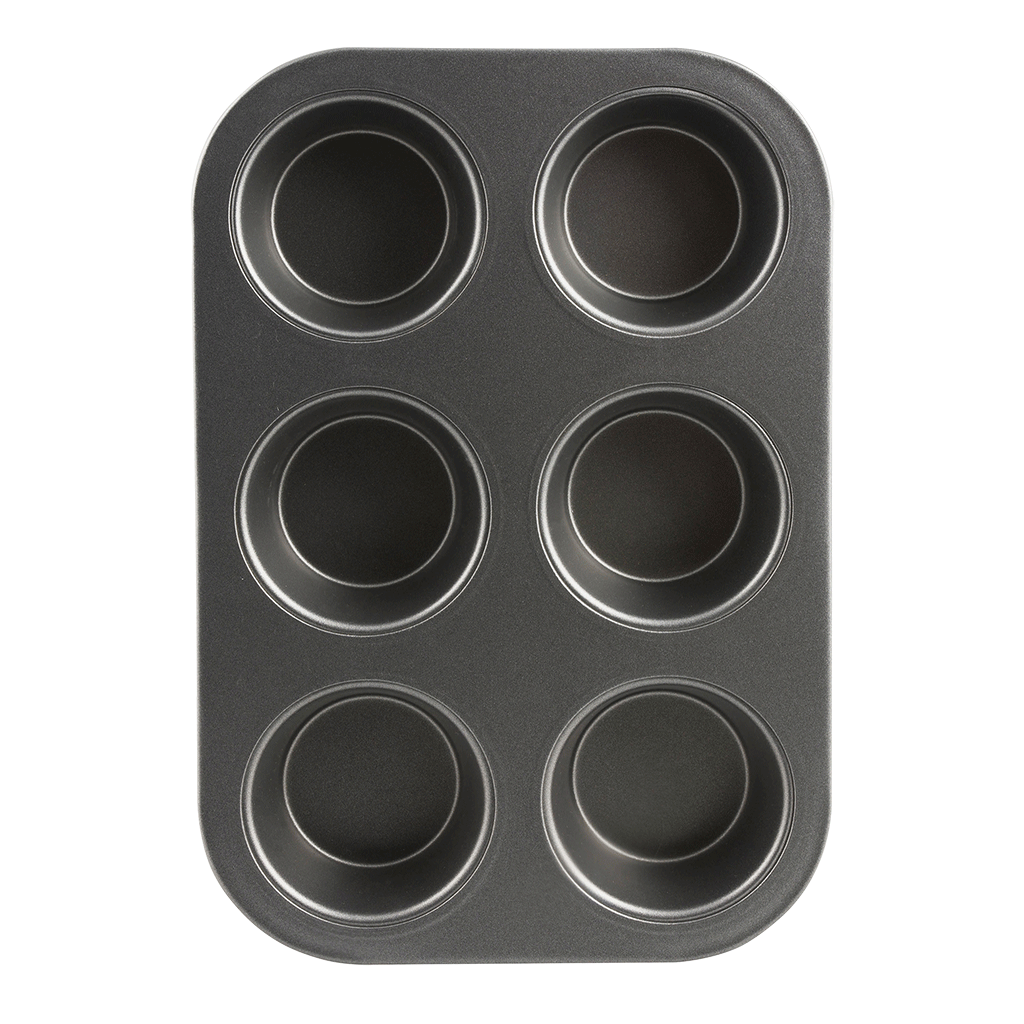 6 Pcs Silicone Muffin Moulds / Cup Cake Mould - Single Pack