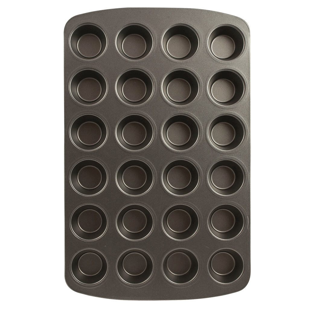 B28MM Non-Stick 24 Cup Mini Muffin and Cupcake Pan Range Kleen