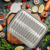 BP100 2 Piece Air Fry Bake and Broil Pan with Chrome Grill