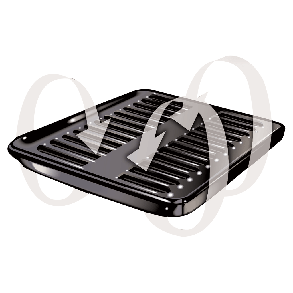Broiler Pan & Roasting Rack Black Porcelain Coating Dishwasher Safe  Rectangular