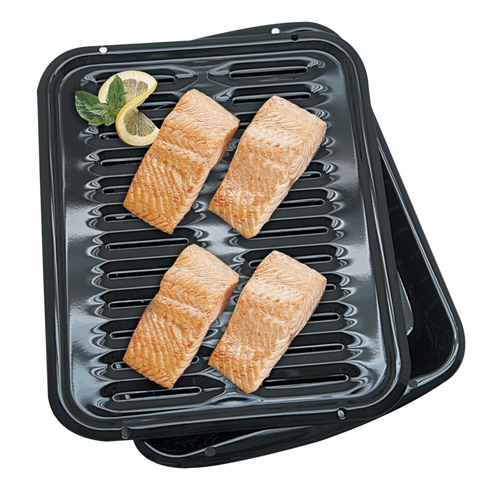 Range Kleen BP102X 2 Piece Heavy Duty Porcelain Air Fry, Bake and Broil Pan