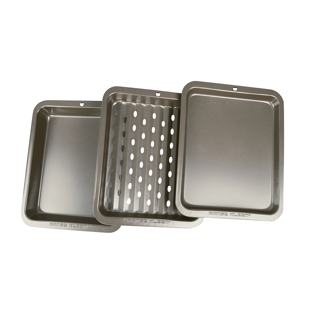 BW5 3 Piece NonStick Toaster Oven Bakeware Set Range Kleen