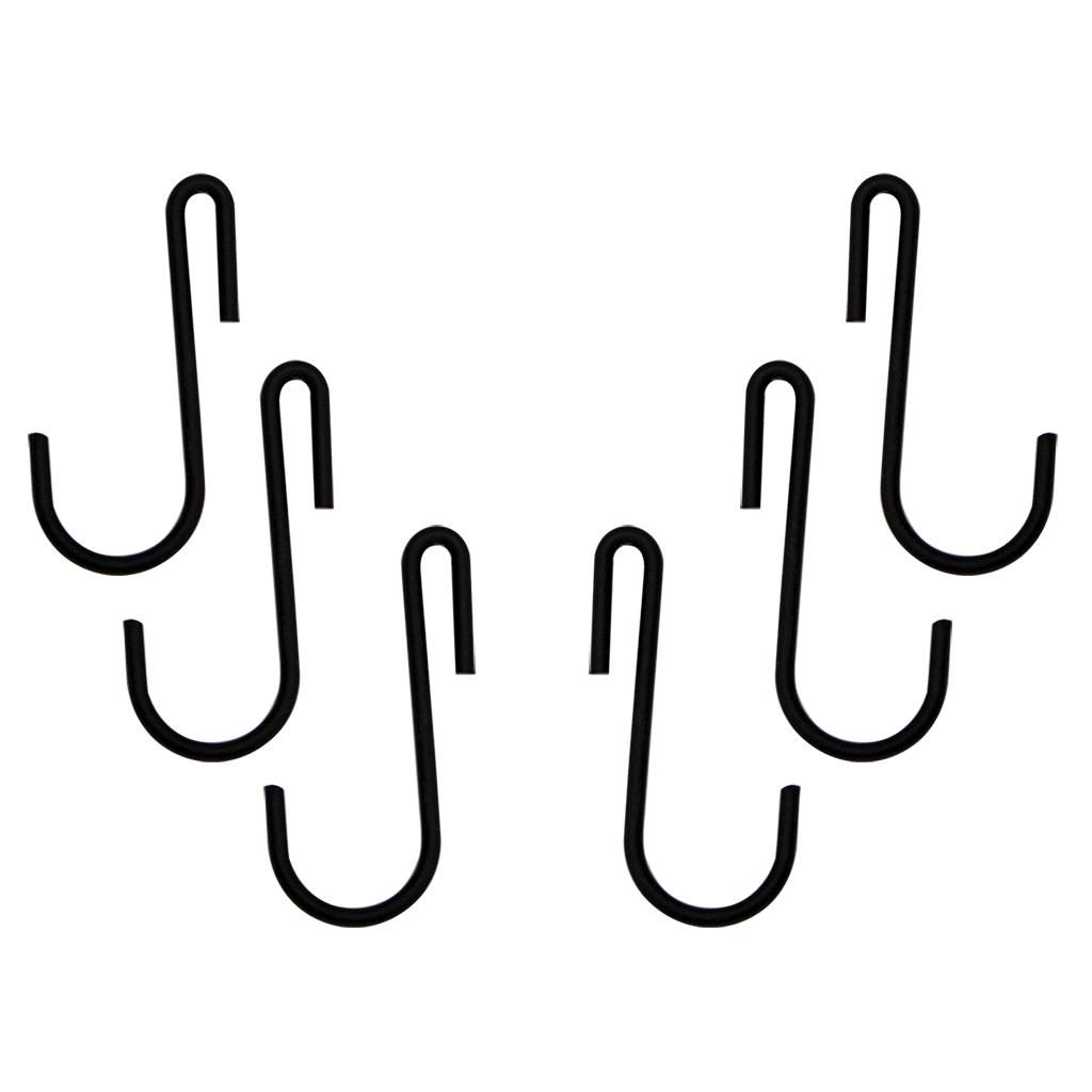 C31 6 Piece Black Enamel Pot Rack Hooks Range Kleen
