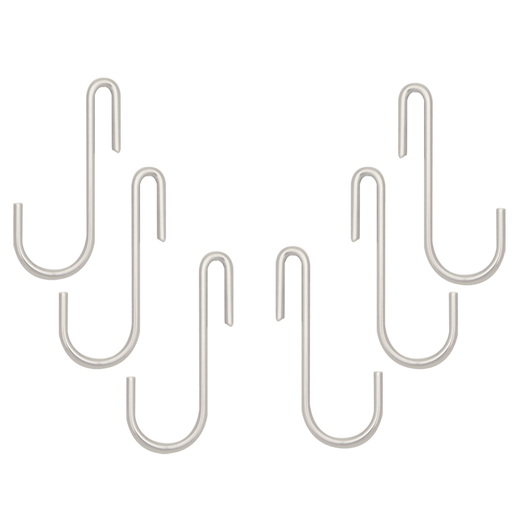 C48 6 Piece Chrome Pot Rack Hooks Range Kleen