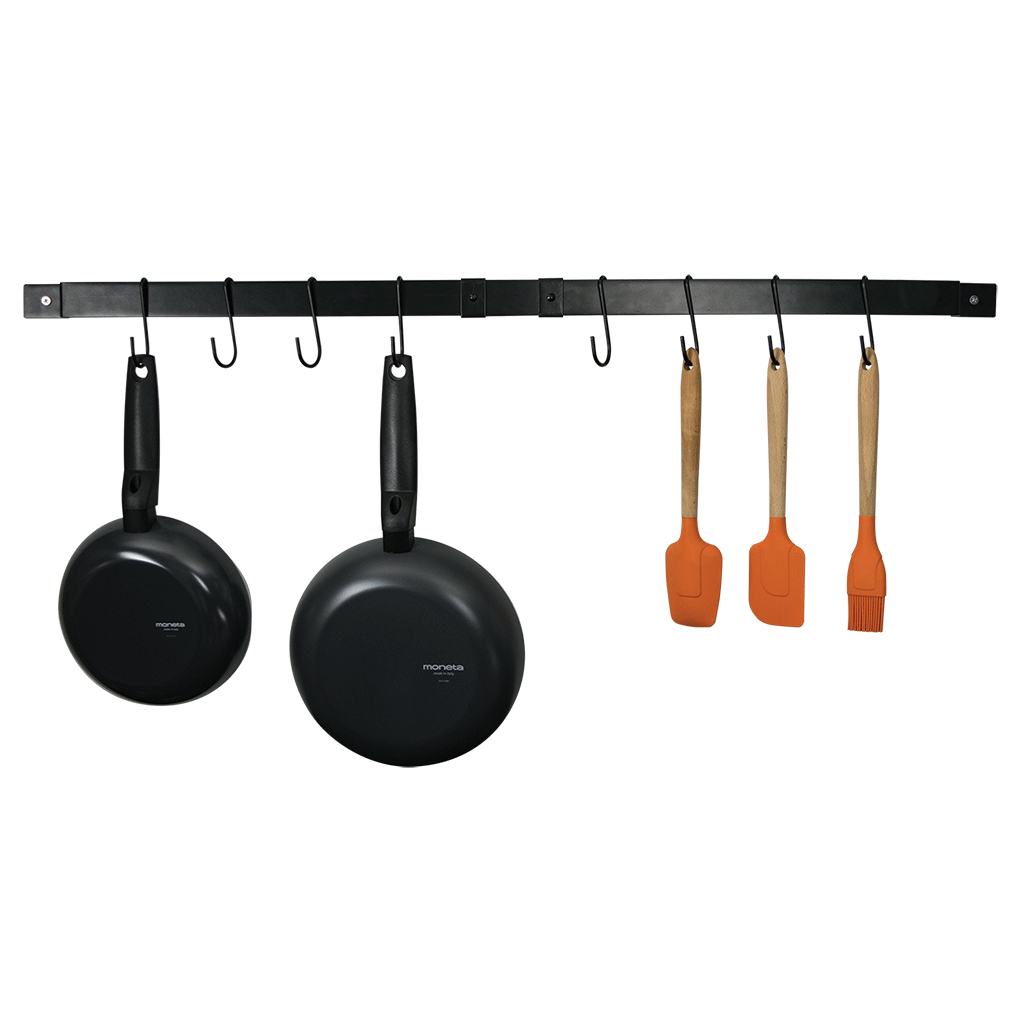 CW6011 Black Enameled Expanding Pot Rack Bar Range Kleen