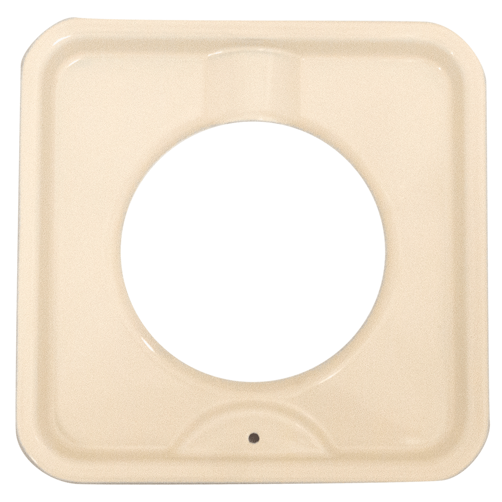 P400A Style I Square Gas Drip Pan Porcelain Almond Range Kleen