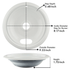 P102W Style A Large Heavy Duty White Porcelain Drip Bowl Range Kleen