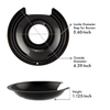 P1056RGE8 Style D Heavy Duty Black Porcelain 4 Pack Drip Pans 4 Pack Trim Rings 2 Small 2 Large